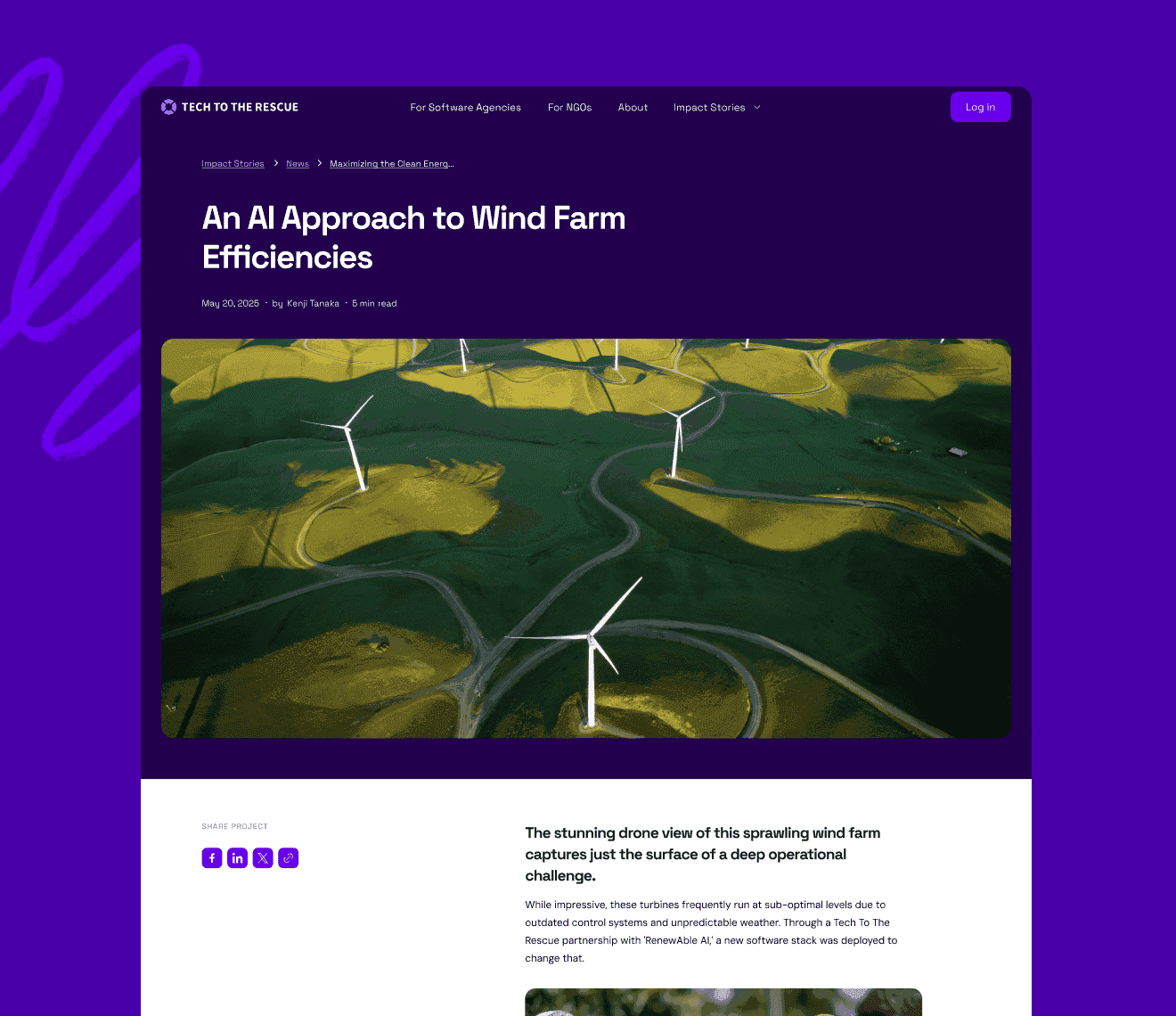 desktop asset for Social Impact Technology industry for Tech to the Rescue