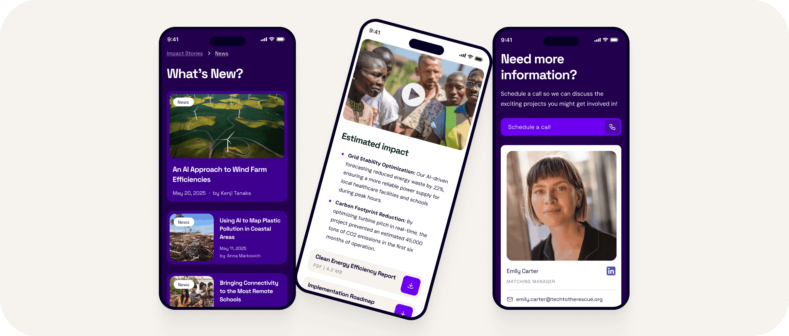 desktop asset for Social Impact Technology industry for Tech to the Rescue