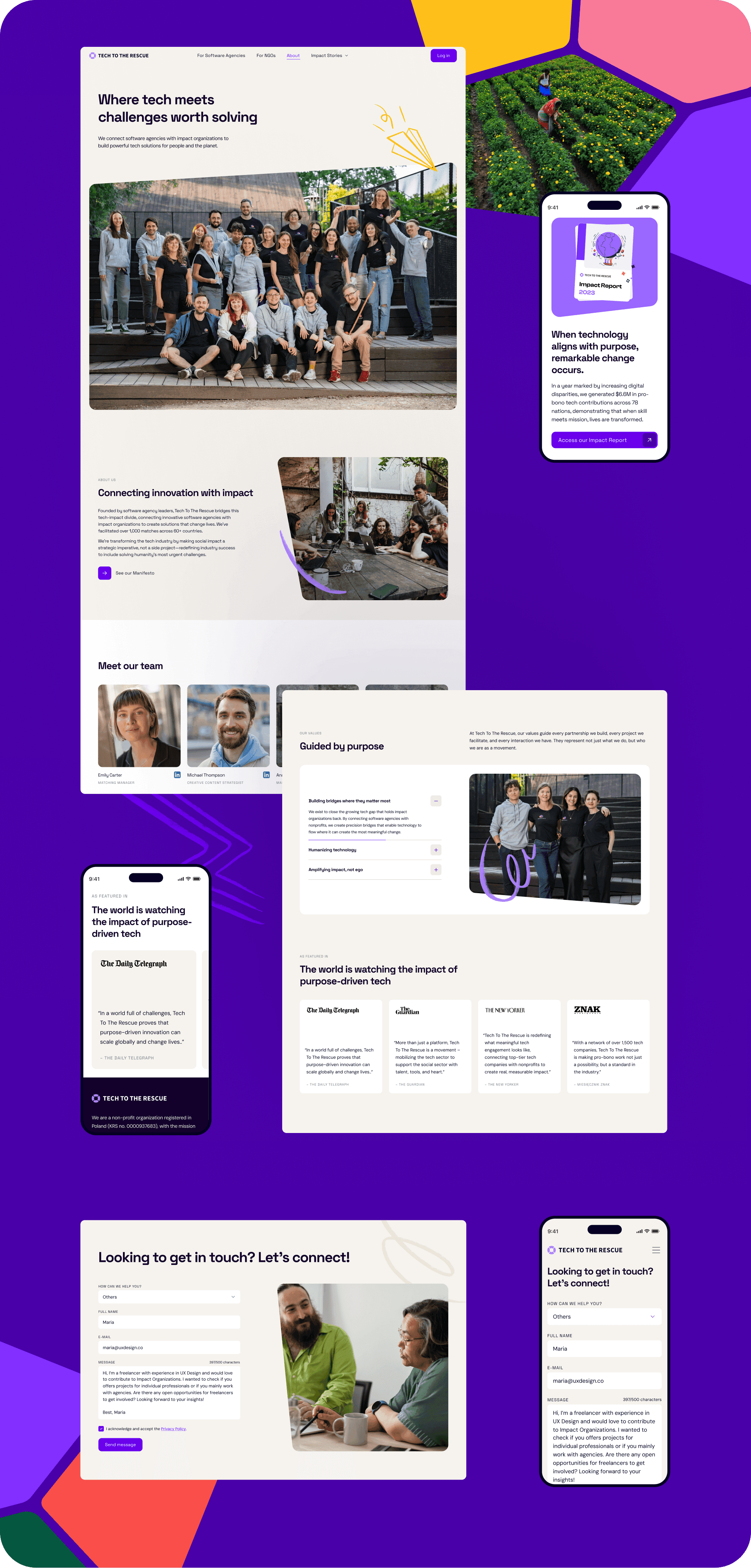 desktop asset for Social Impact Technology industry for Tech to the Rescue