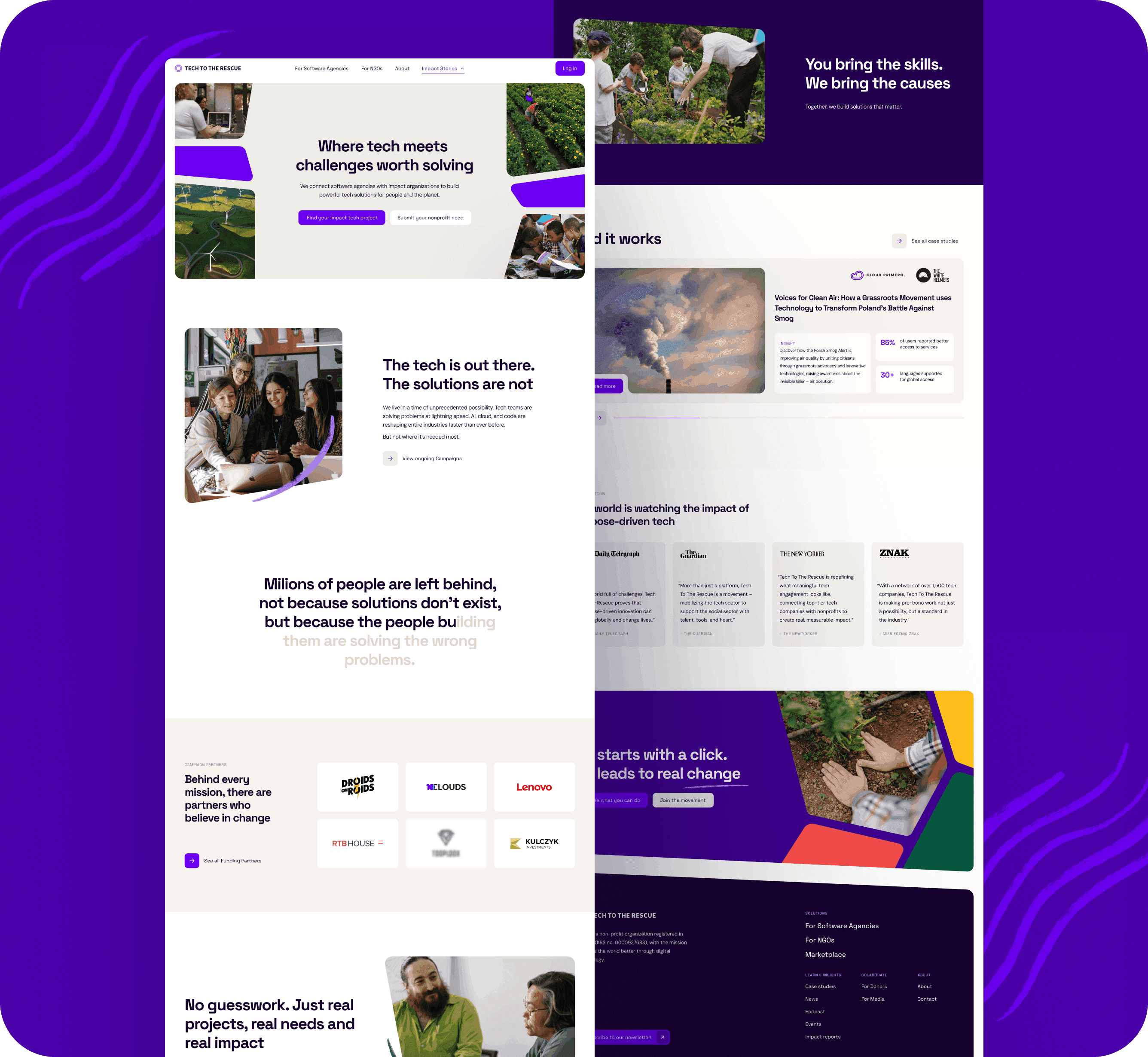 desktop asset for Social Impact Technology industry for Tech to the Rescue