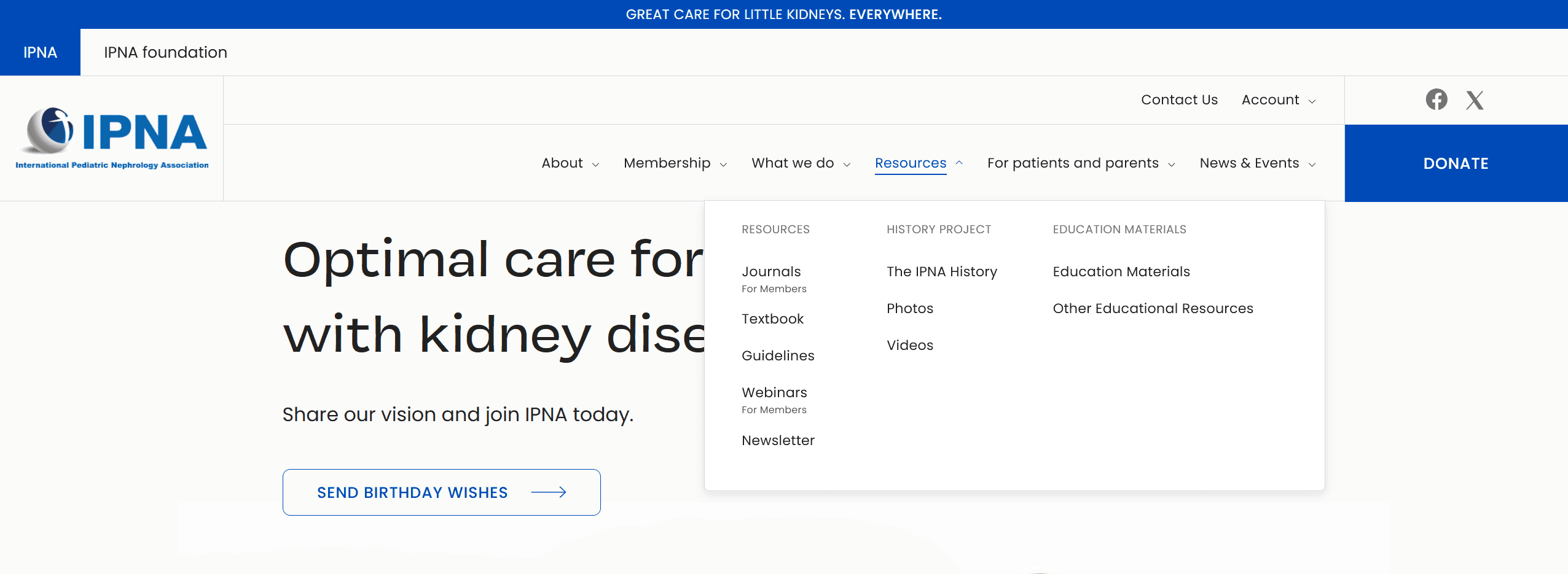 An example of a clear website menu designed by Adchitects.