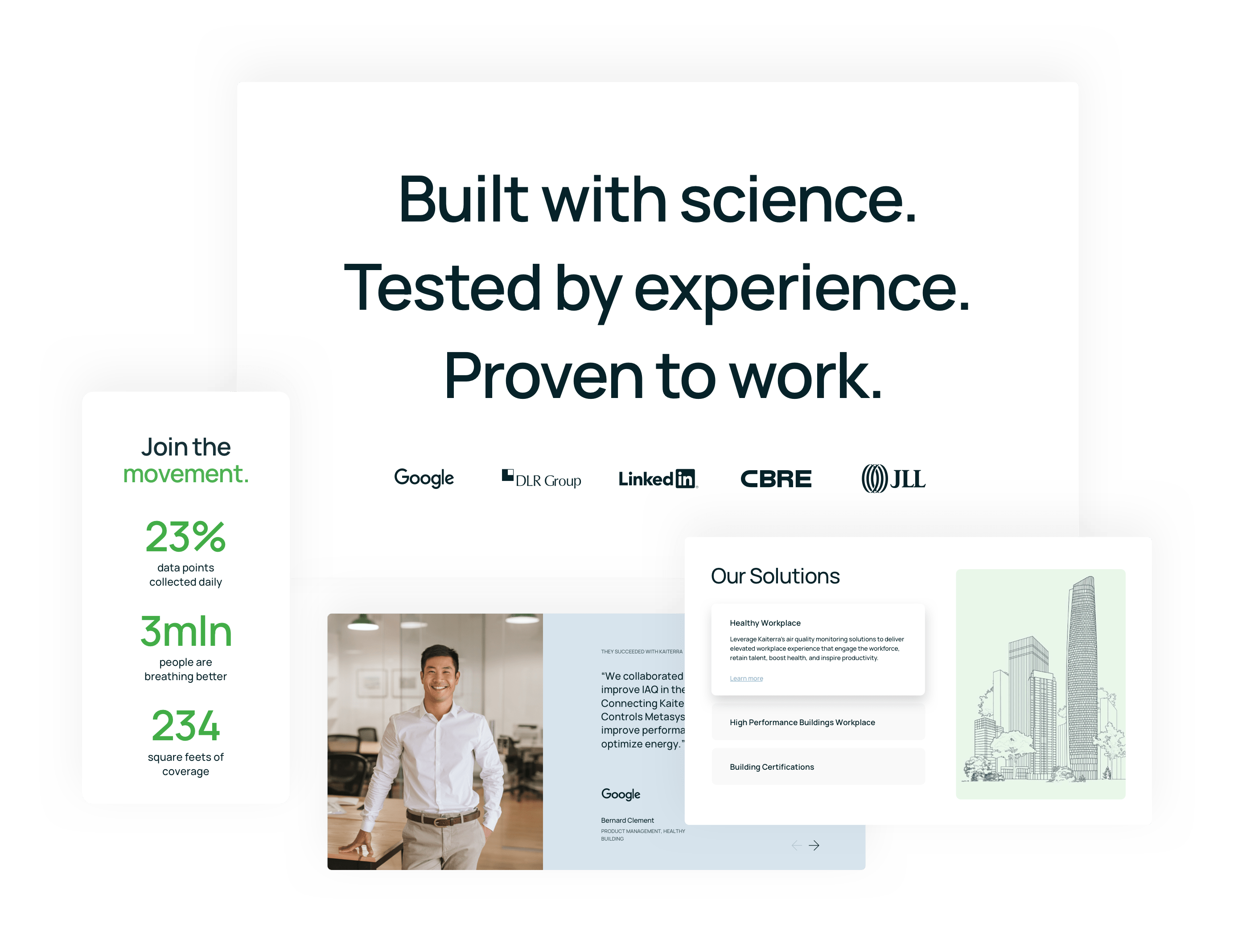 Desktop website design, About company page