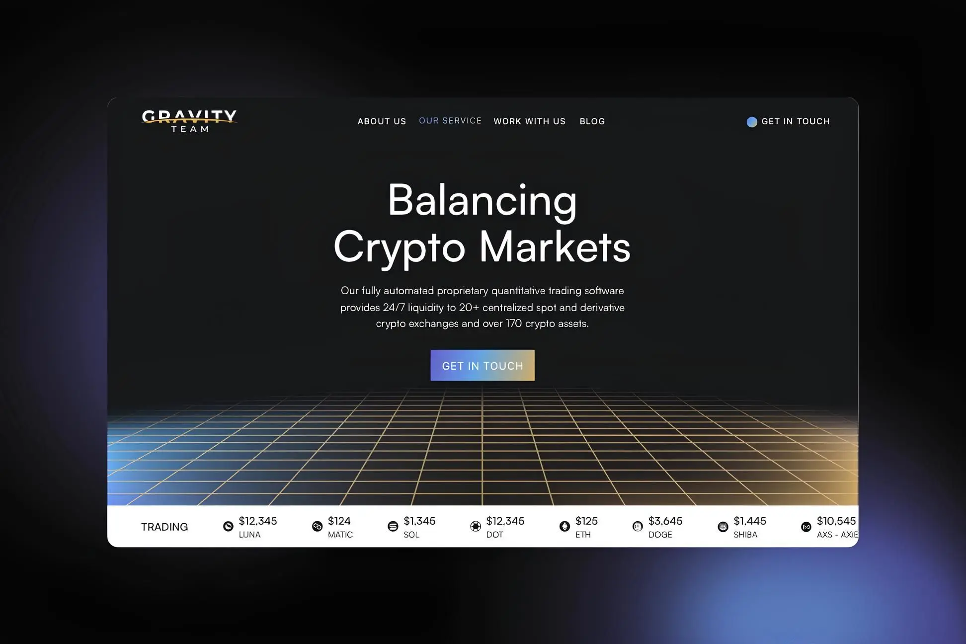 Fintech Website for a Web3 Crypto Market Making & Liquidity Provider